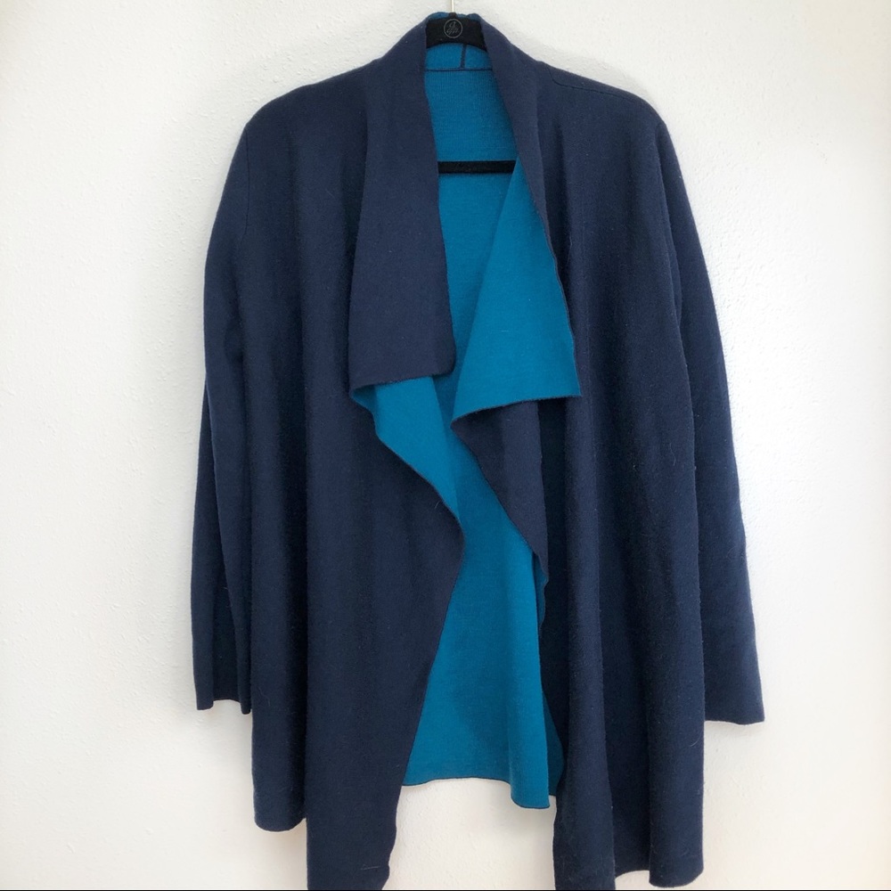 Lux St. John Navy With Jade Reversible Cardigan…